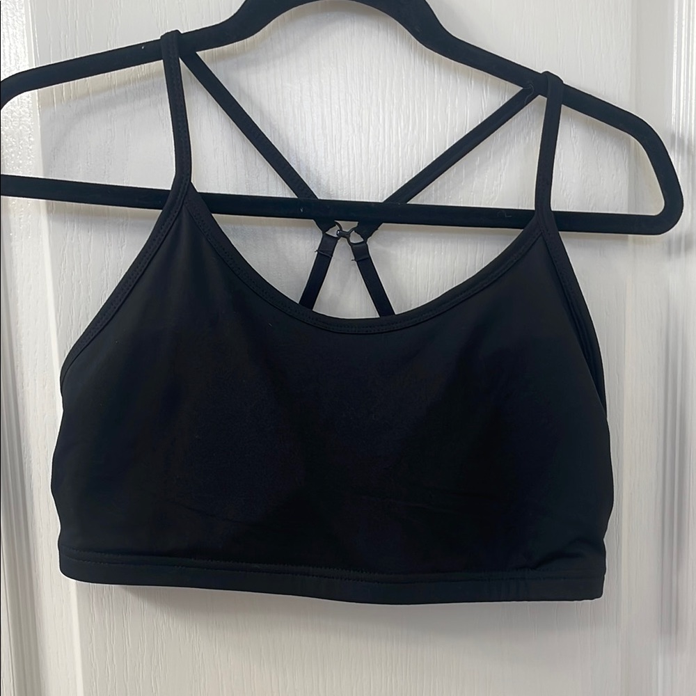 Cotton On Body Black Sports Bra with Strappy Cross-Back